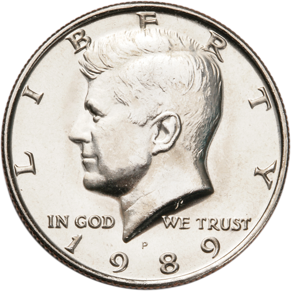 1989-P Kennedy Half Dollar MS60