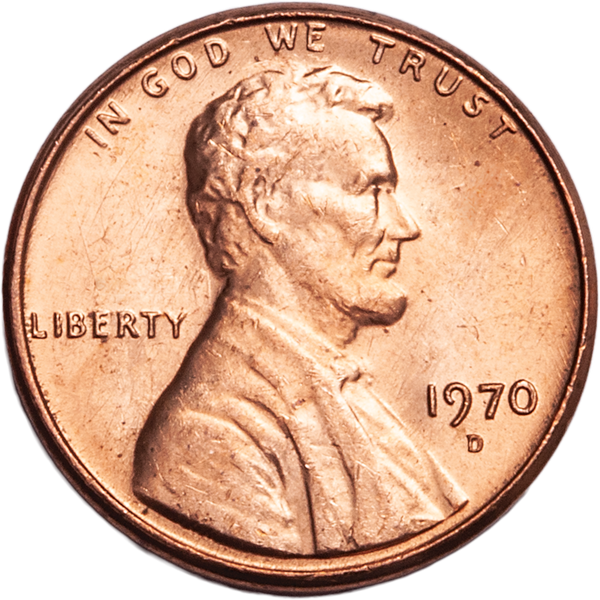 1970-D Lincoln Head Cent MS60