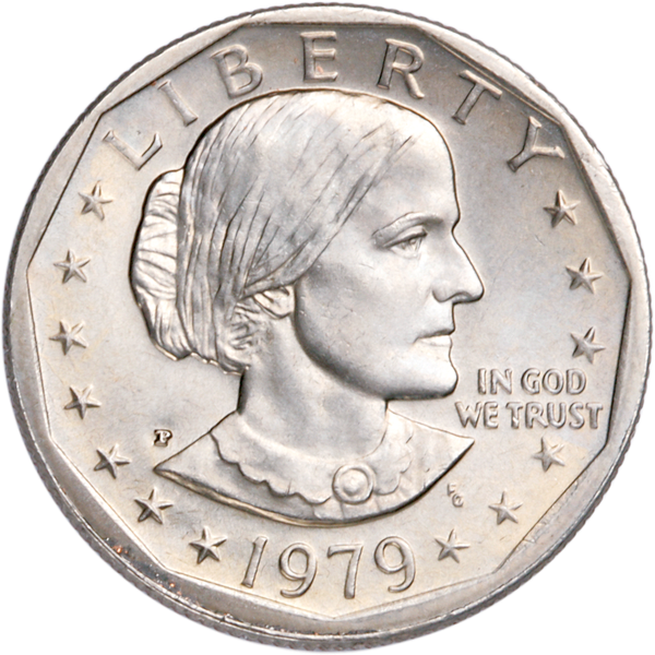 1979-P Susan B. Anthony Dollar, Wide Rim (Near Date) Variety, Uncirculated