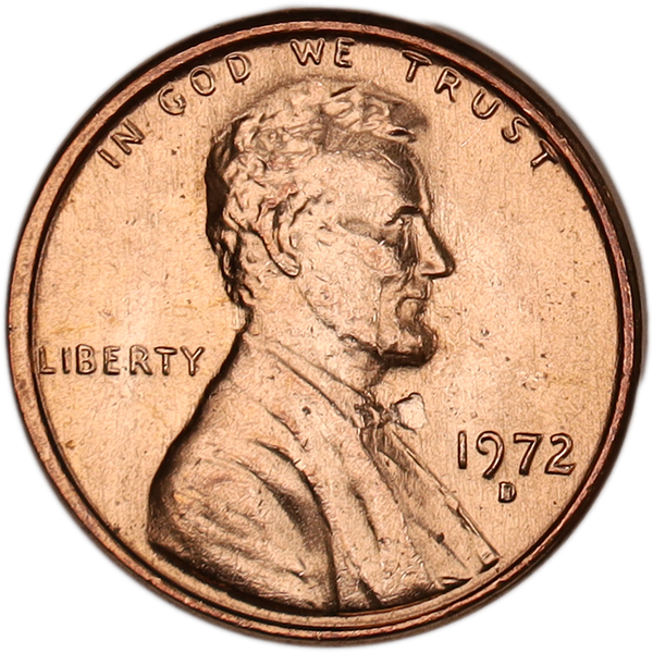 1972-D Lincoln Head Cent MS60