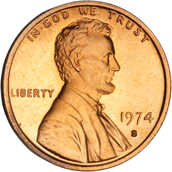 1974-S Lincoln Head Cent, Choice Proof, PR63