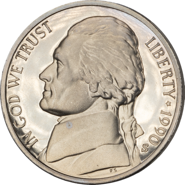 1990-S Jefferson Nickel Proof PR63