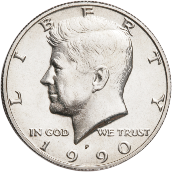 1990-P Kennedy Half Dollar MS60