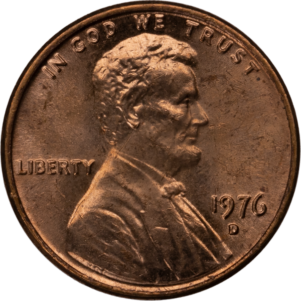 1976-D Lincoln Head Cent MS60