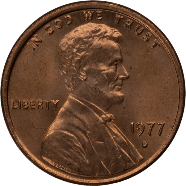 1977-D Lincoln Head Cent MS60