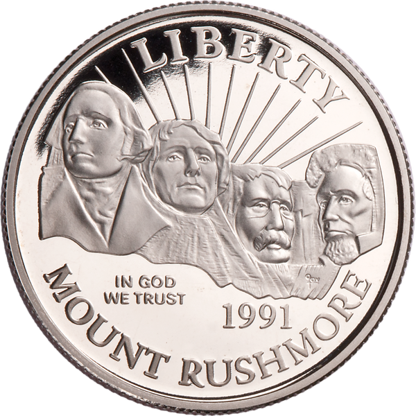 1991-S Mount Rushmore Golden Anniversary Half Dollar