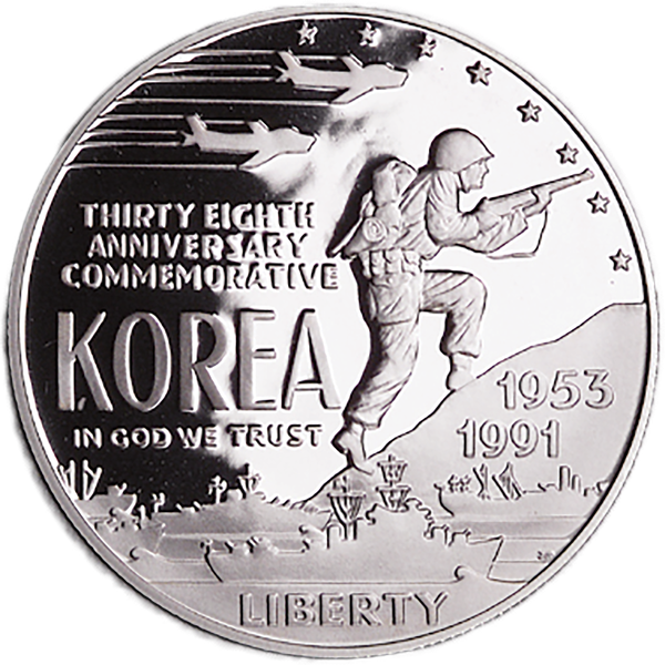 1991-P Korean War Memorial Silver Dollar | Littleton Coin Company