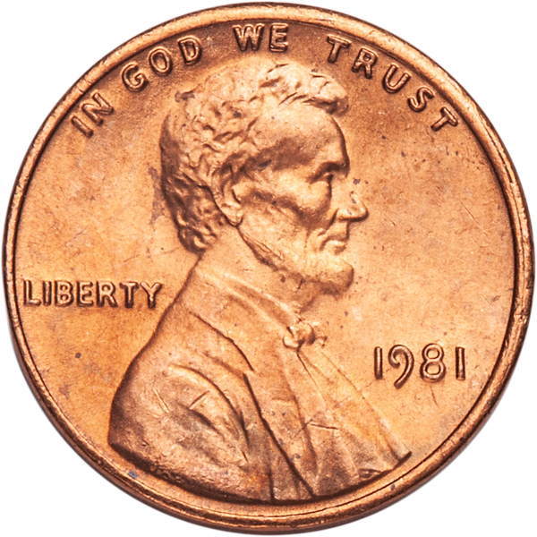 1981 Lincoln Head Cent MS60