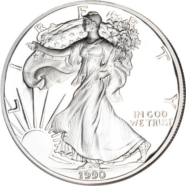1990-S $1 Silver American Eagle