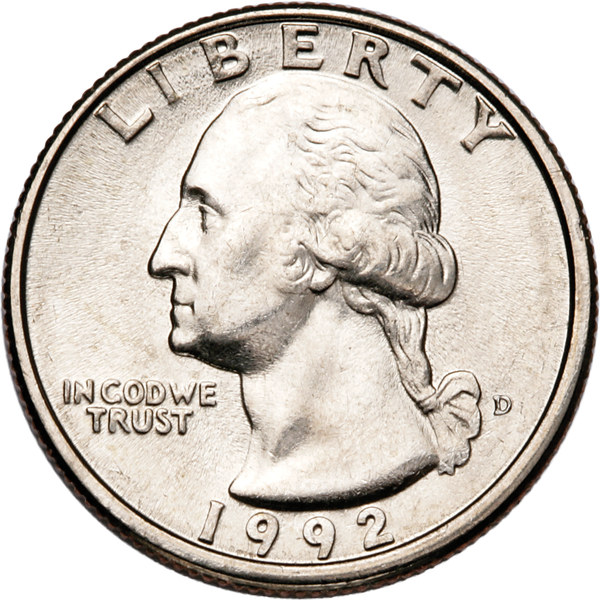 1992-D Washington Quarter MS60