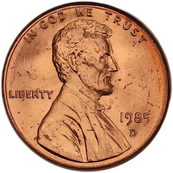 1985-D Lincoln Head Cent MS60