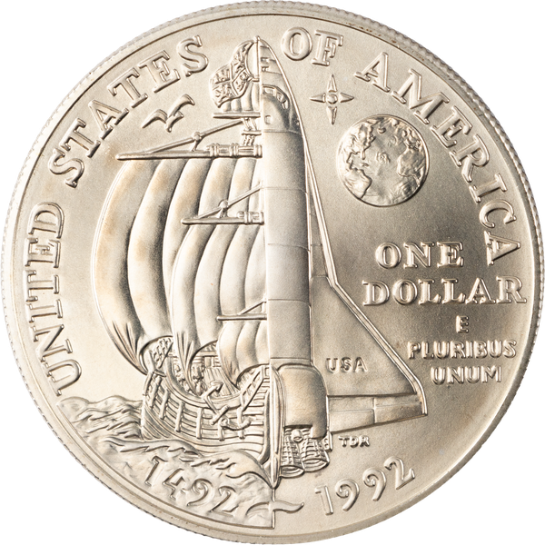 1992-D Christopher Columbus Quincentenary Silver Dollar