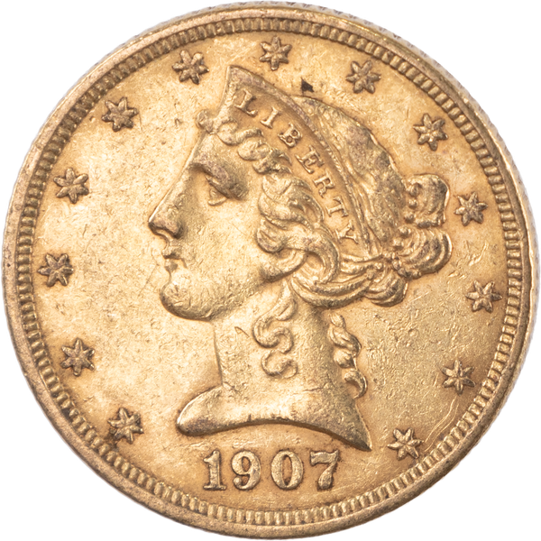1907-D $5 Liberty Head Gold Piece