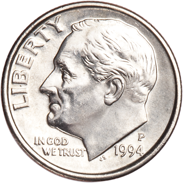 1994-P Roosevelt Dime MS60