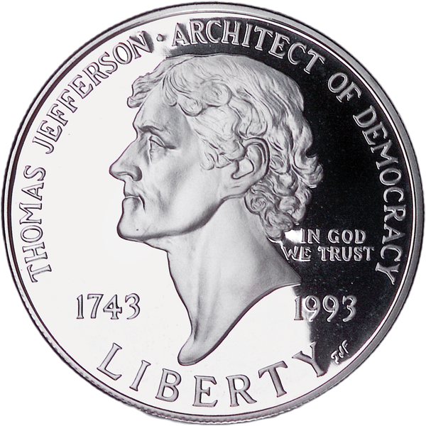 1993 (1994-S) Thomas Jefferson Silver Dollar Commemorative