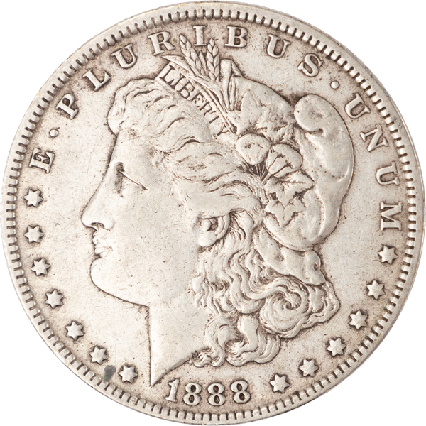 1888-O Morgan Silver $ DDO Hot Lips VF-D