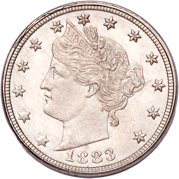 1883 Liberty Head Nickel, No Cents