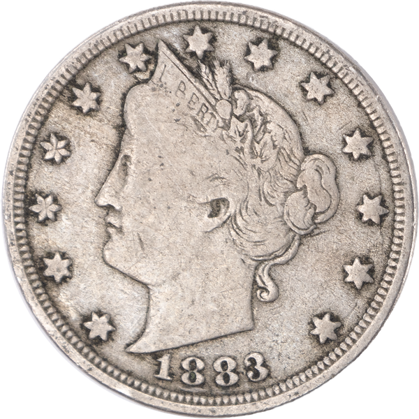 1883 Liberty Head Nickel, With Cents