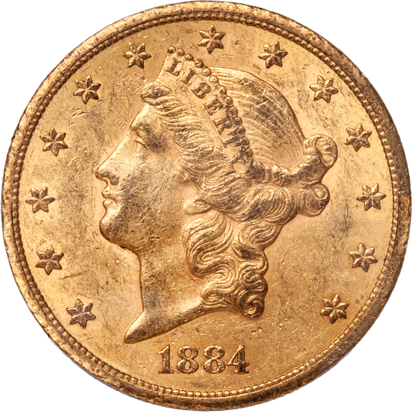 1884-CC $20 Liberty Head Gold Double Eagle