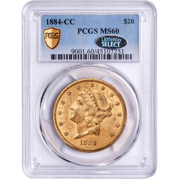 1884-CC $20 Liberty Head Gold Double Eagle | Littleton Coin