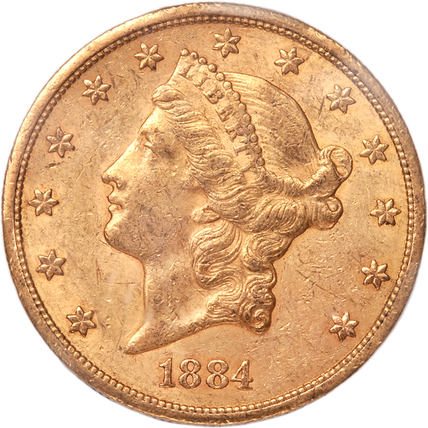 1884-CC $20 Liberty Head Gold Double Eagle