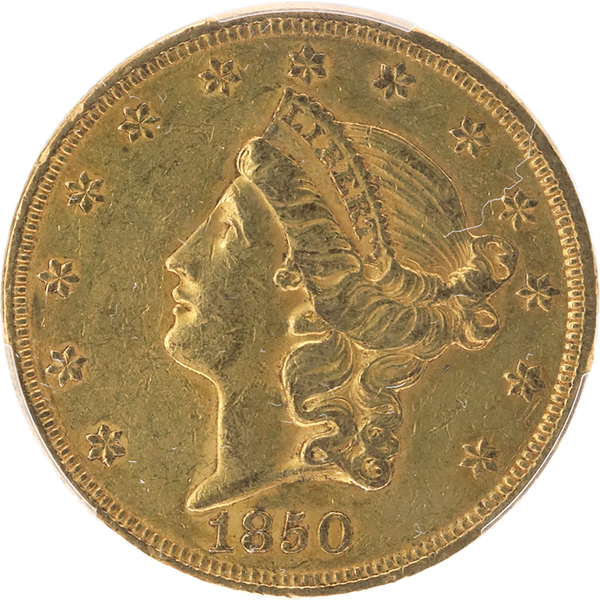 1850 Gold $20 Liberty Head