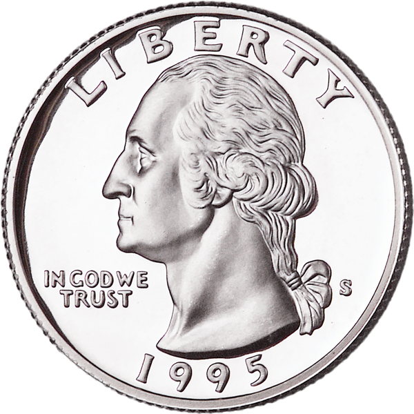 1995-S Silver Washington Quarter PR63