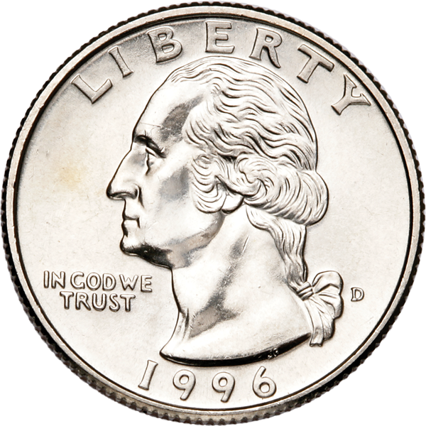 1996-D Washington Quarter MS60