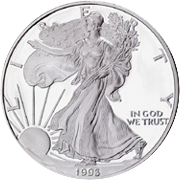 1993-P $1 Silver American Eagle