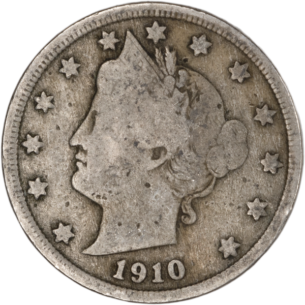1910 Liberty Head Nickel VG