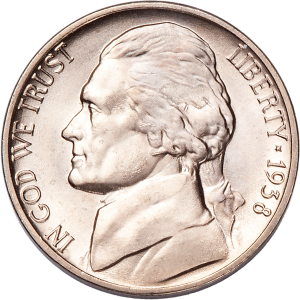 1938-D Jefferson Nickel MS60
