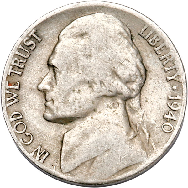 1940 Jefferson Nickel CIRC