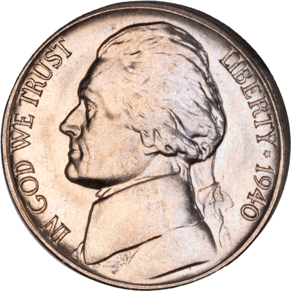 1940-D Jefferson Nickel MS60