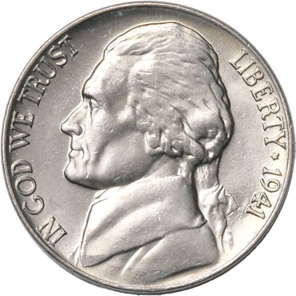 1941 Jefferson Nickel MS60
