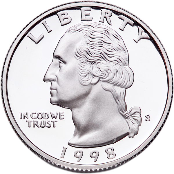 1998-S Silver Washington Quarter PR63