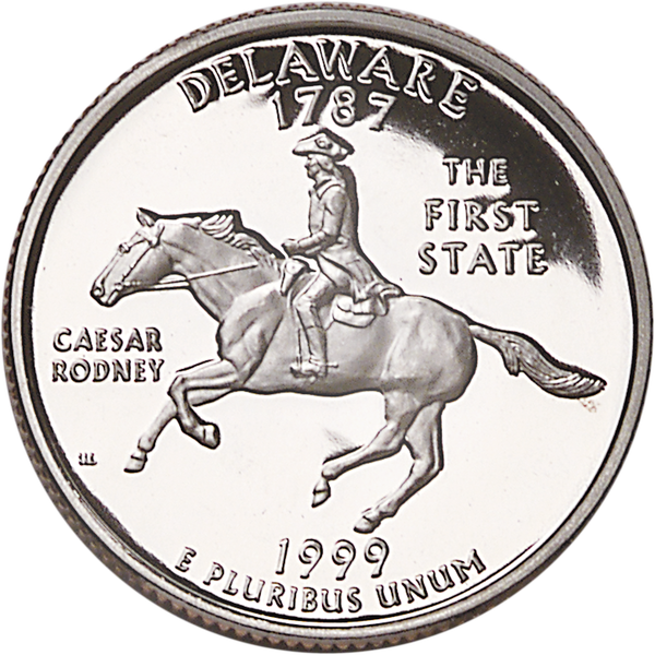 1999-S 90% Silver Delaware Statehood Quarter
