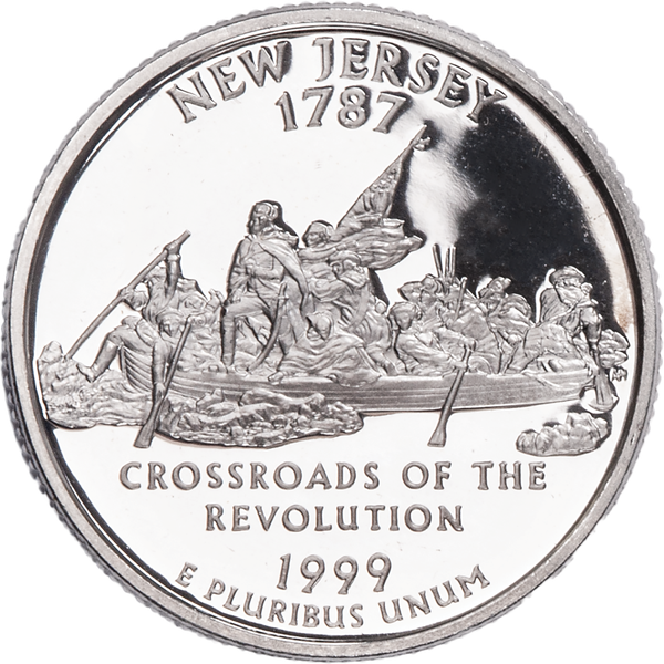 1999-S 90% Silver New Jersey Statehood Quarter