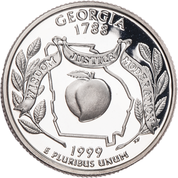 1999-S 90% Silver Georgia Statehood Quarter