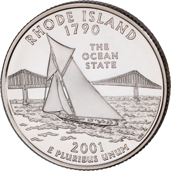 2001-S 90% Silver Rhode Island Statehood Quarter