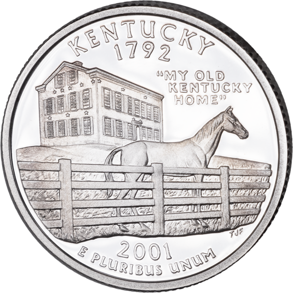 2001-S 90% Silver Kentucky Statehood Quarter