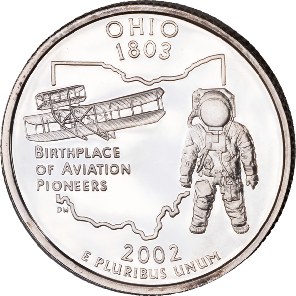 2002-S 90% Silver Ohio Statehood Quarter