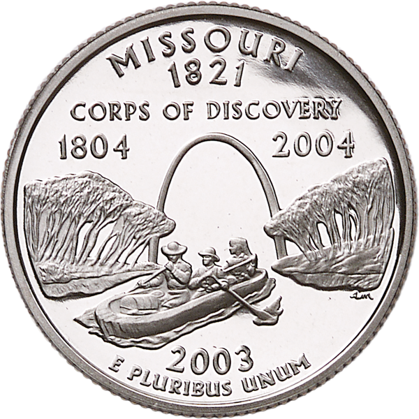 2003-S 90% Silver Missouri Statehood Quarter