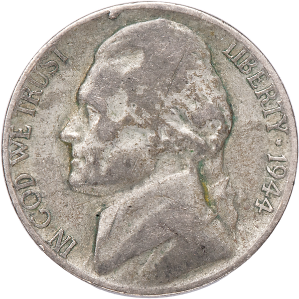 1944-S Jefferson Wartime Silver Alloy Nickel