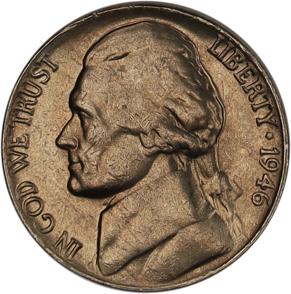1946 Jefferson Nickel MS60