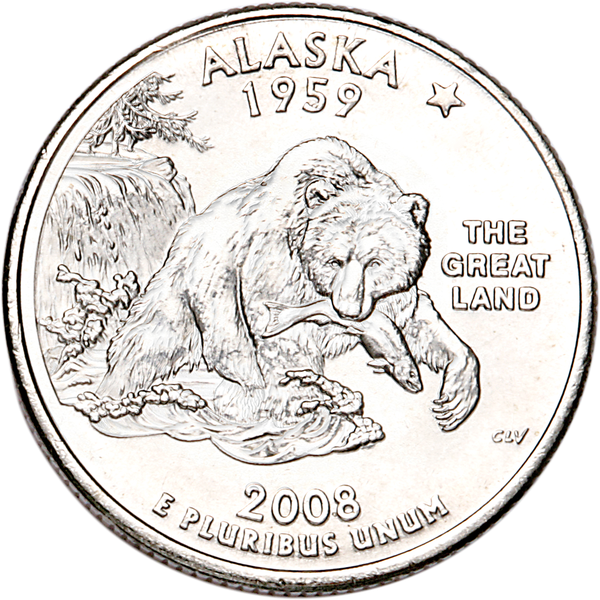 2008-D Alaska Statehood Quarter