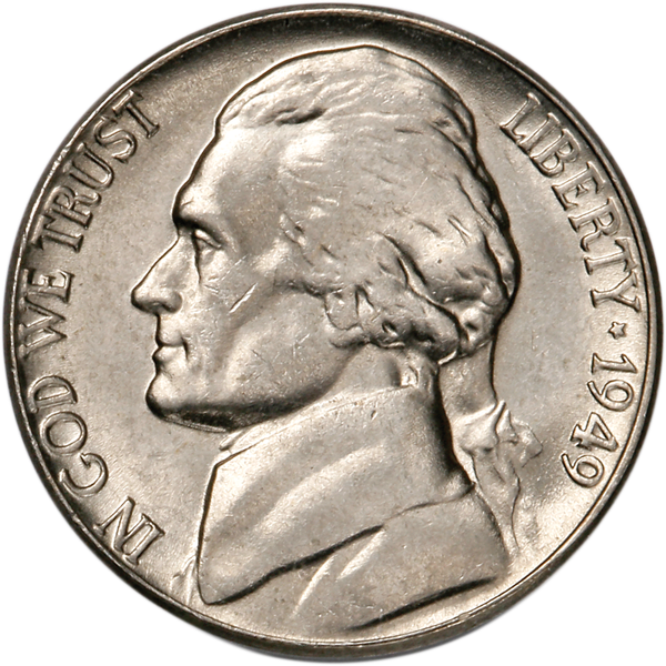 1949 Jefferson Nickel MS60