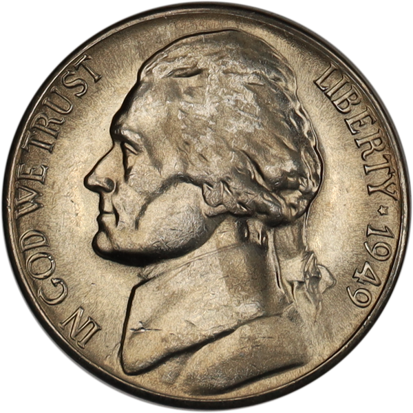 1949-S Jefferson Nickel MS60