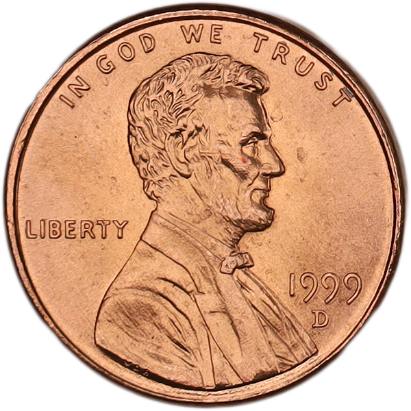 1999-D Lincoln Head Cent MS60