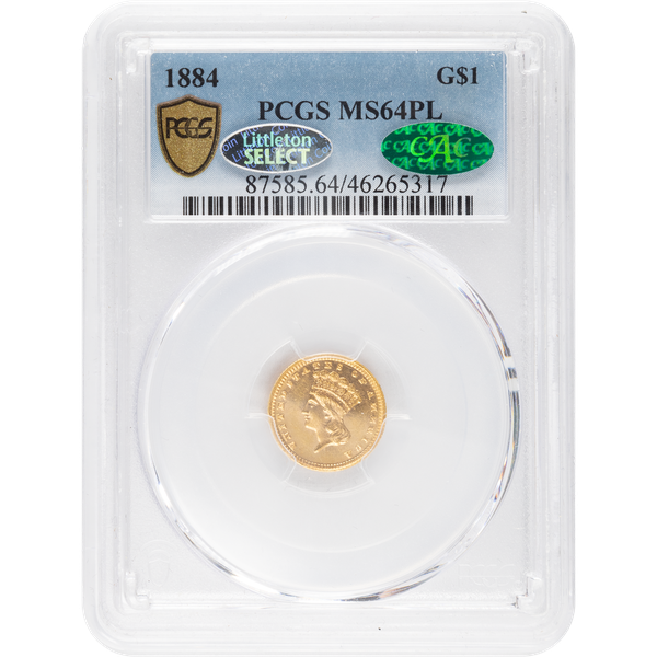 1884 Gold Dollar Indian Large Head | Littleton Coin Company