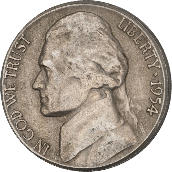 1954-S Jefferson Nickel
